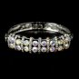 Silver AB Rhinestone Crystal Bangle Bracelet