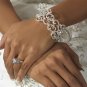Silver Vintage Rhinestone Crystal Swirl Bridal Bracelet