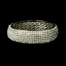 Silver Clear Swarovski Crystal Bangle Bracelet