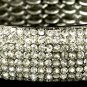 Silver Clear Swarovski Crystal Bangle Bracelet