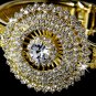 Gold Rhinestone Crystal Mesh Cufff Bracelet