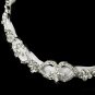 Crystal Vintage White Satin Ribbon Headband Tiara