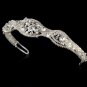 Silver Sparkling Rhinestone White Pearl Bridal Tiara