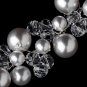 Silver Swarovski Crystal Silver Pearl Bridal Bracelet