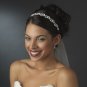 Silver White Pearl Rhinestone Floral Vine Tiara