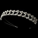 Silver White Pearl Rhinestone Crystal Bridal Tiara