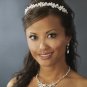 Silver Rhinestone White Pearl Classic Bridal Tiara