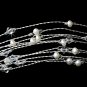 Silver Multi-Strand Pearl Crystal Bridal Bridal Tiara