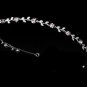 Silver Light Amethyst Rhinestone Floral Bridal Tiara