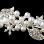 Silver White Pearl Rhinestone Antique Bridal Tiara