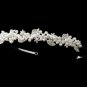 Silver White Pearl Rhinestone Antique Bridal Tiara
