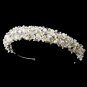 Silver Ivory Pearl Swarovski Crystal Bridal Tiara
