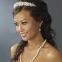 Silver Ivory Pearl Swarovski Crystal Bridal Tiara