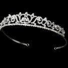 Silver Pearl Rhinestone Crystal Pearl Bridal Tiara