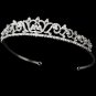 Silver Pearl Rhinestone Crystal Pearl Bridal Tiara