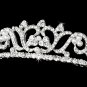 Silver Pearl Rhinestone Crystal Pearl Bridal Tiara