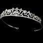 Silver Pearl Rhinestone Crystal Pearl Bridal Tiara
