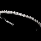 Silver Simple White Pearl Rhinestone Bridal Tiara