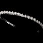 Silver Simple White Pearl Rhinestone Bridal Tiara