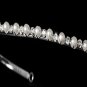 Silver Simple White Pearl Rhinestone Bridal Tiara