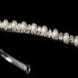 Silver Simple Ivory Pearl Rhinestone Bridal Tiara