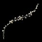 Silver Ivory Pearl Rhinestone Crystal Bridal Bracelet
