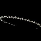 Silver Clear Rhinestone Floral Vine Bridal Tiara
