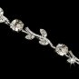 Silver Clear Rhinestone Floral Vine Bridal Tiara