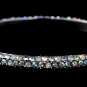 Silver AB Rhinestone Crystal Bridal Bangle Bracelet