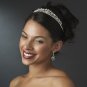 Silver Rhinestone Crystal White Pearl Bridal Tiara