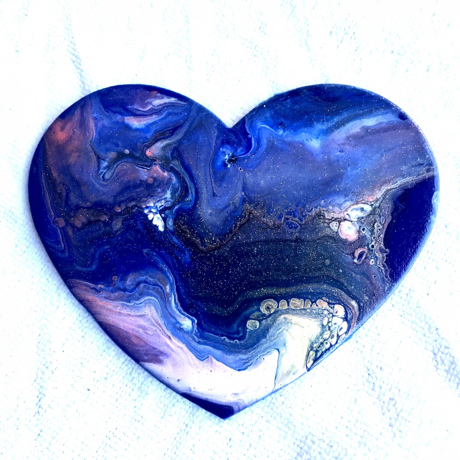 Heart shaped handpainted coaster/Christmas tree ornament