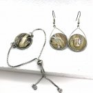 Set Handmade Earrings925 SterlingSilver&Bracelet Tie-on Stainless Steel Set Handmade Earrings925 SterlingSilver&Bracelet Tie-on Stainless Steel