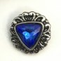 Rhinestone Mini snap button 12mm ginger snap Jewelry Fast Shipping Triangle Blue
