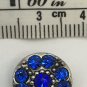 Rhinestone Mini snap button 12mm ginger snap Jewelry Fast Shipping Flower Blue