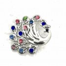 Peacock blue pink Crystal Snap Fit 18-20mm Gingersnaps Jewelry snap button Fast Ship