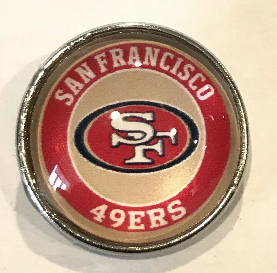 San Francisco 49ers football snap button 18mm fit ginger snap Jewelry Fast Shipping