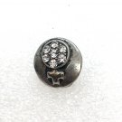 Rhinestone Mini snap button 12mm ginger snap  Jewelry Cross Clear
