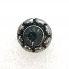 Rhinestone Mini snap button 12mm gingersnap  crystal  Jewelry Fast Shipping  round grey