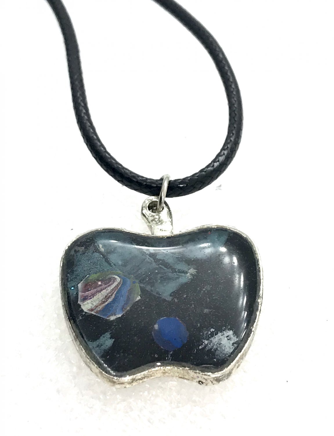 Apple Pendant Hand Painted Teachers Birthday Mother Valentines Gift Pride Color