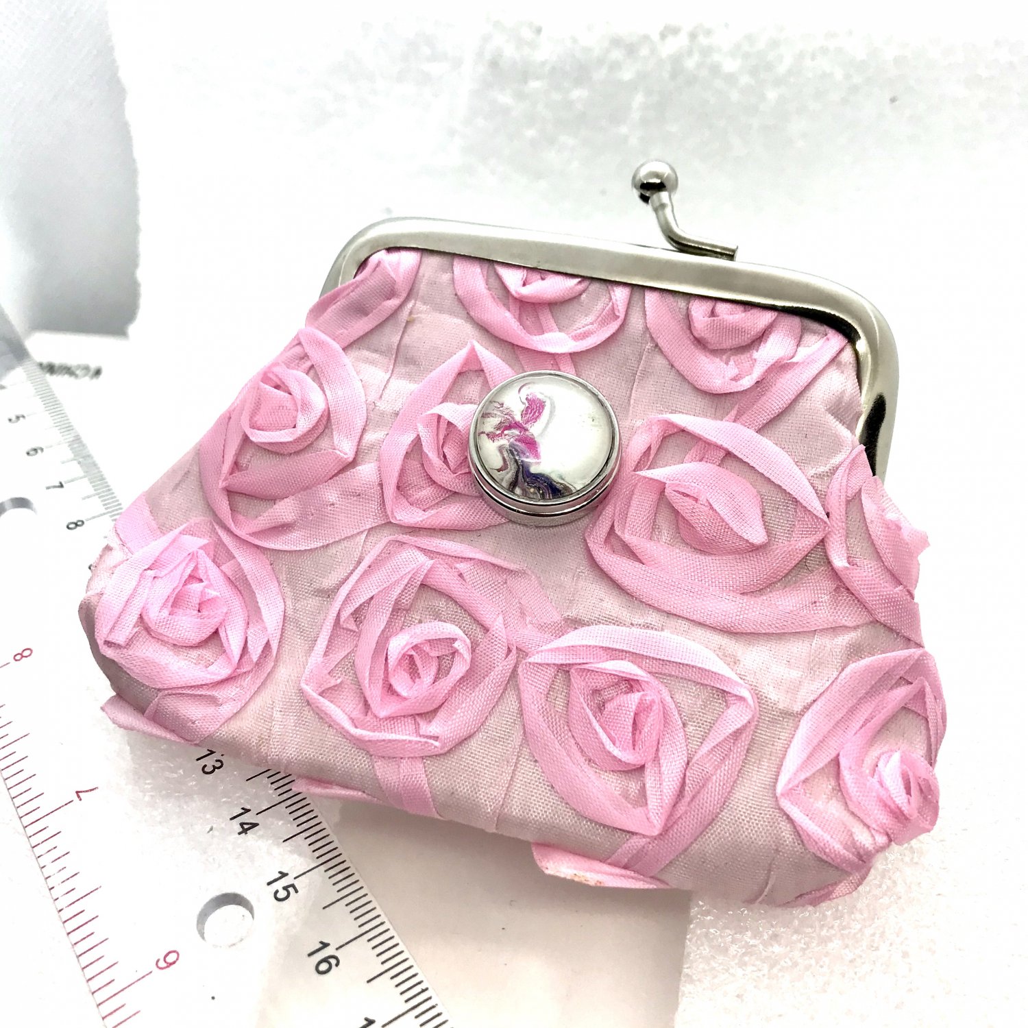 Coin purse with handmade 20mm snap