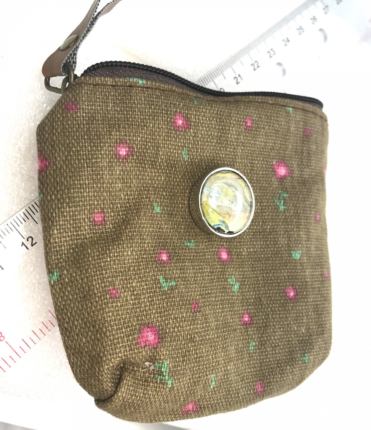 Zipper Coin purse handmade 20mm Snap Small