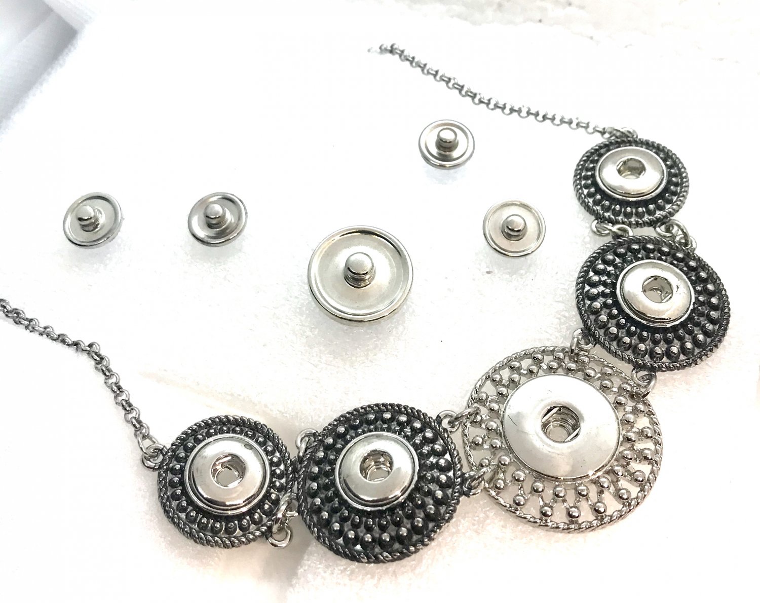 Necklace Ginger Snap Jewelry Handpainted 4x12mm and 1x18mm