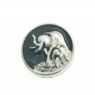 Snap 20mm Elephant mom and baby black crystals Snap 20mm Elephant mom and baby black crystals