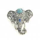 Snap 20mm  Elephant turquoise crystals