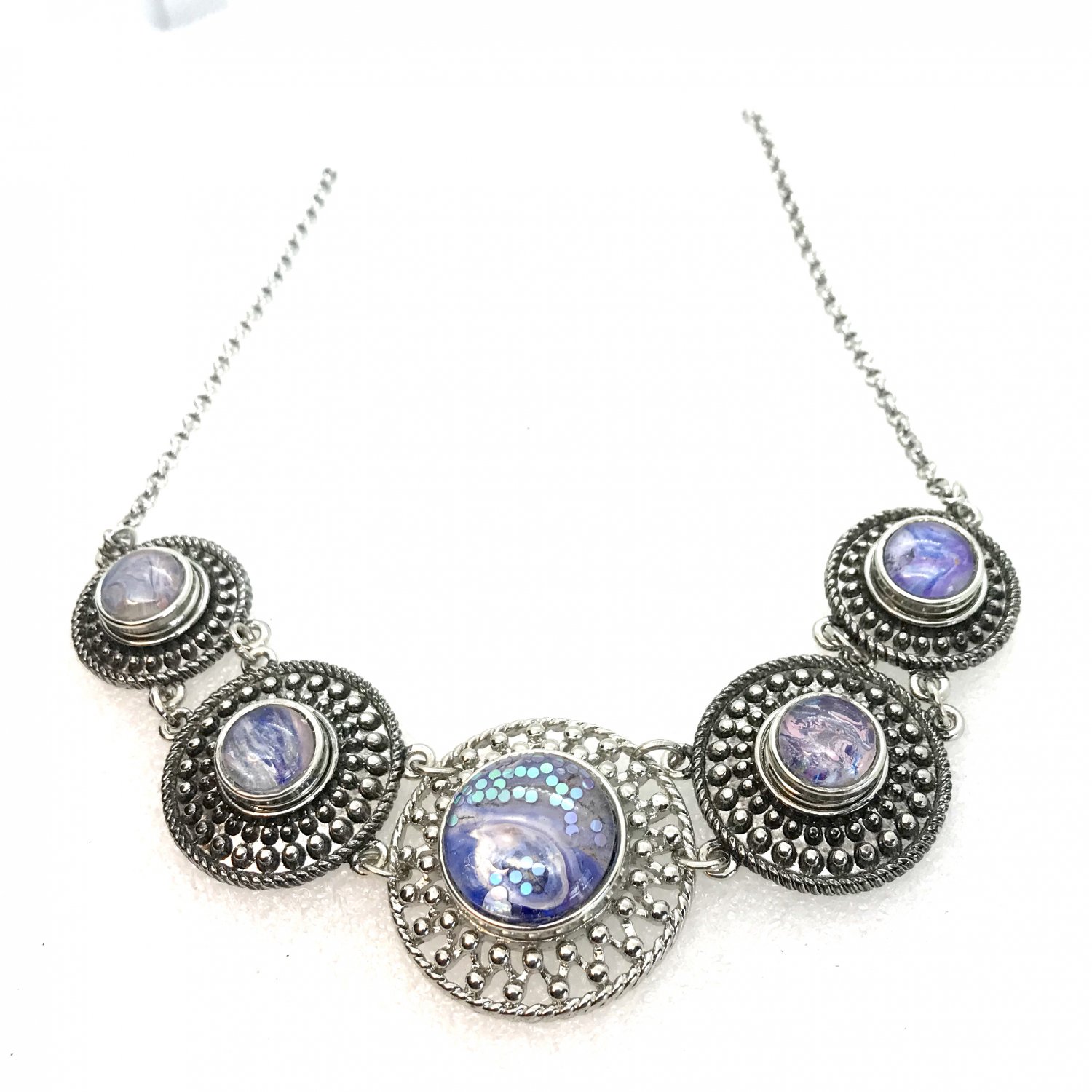 Necklace Ginger Snap Jewelry Handpainted 4x12mm and 1x18mm