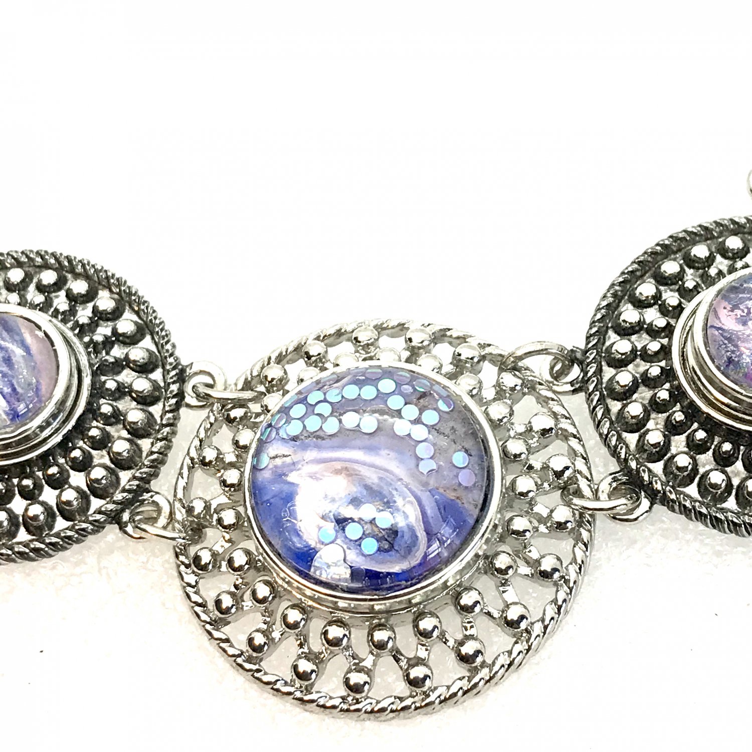 Necklace Ginger Snap Jewelry Handpainted 4x12mm and 1x18mm