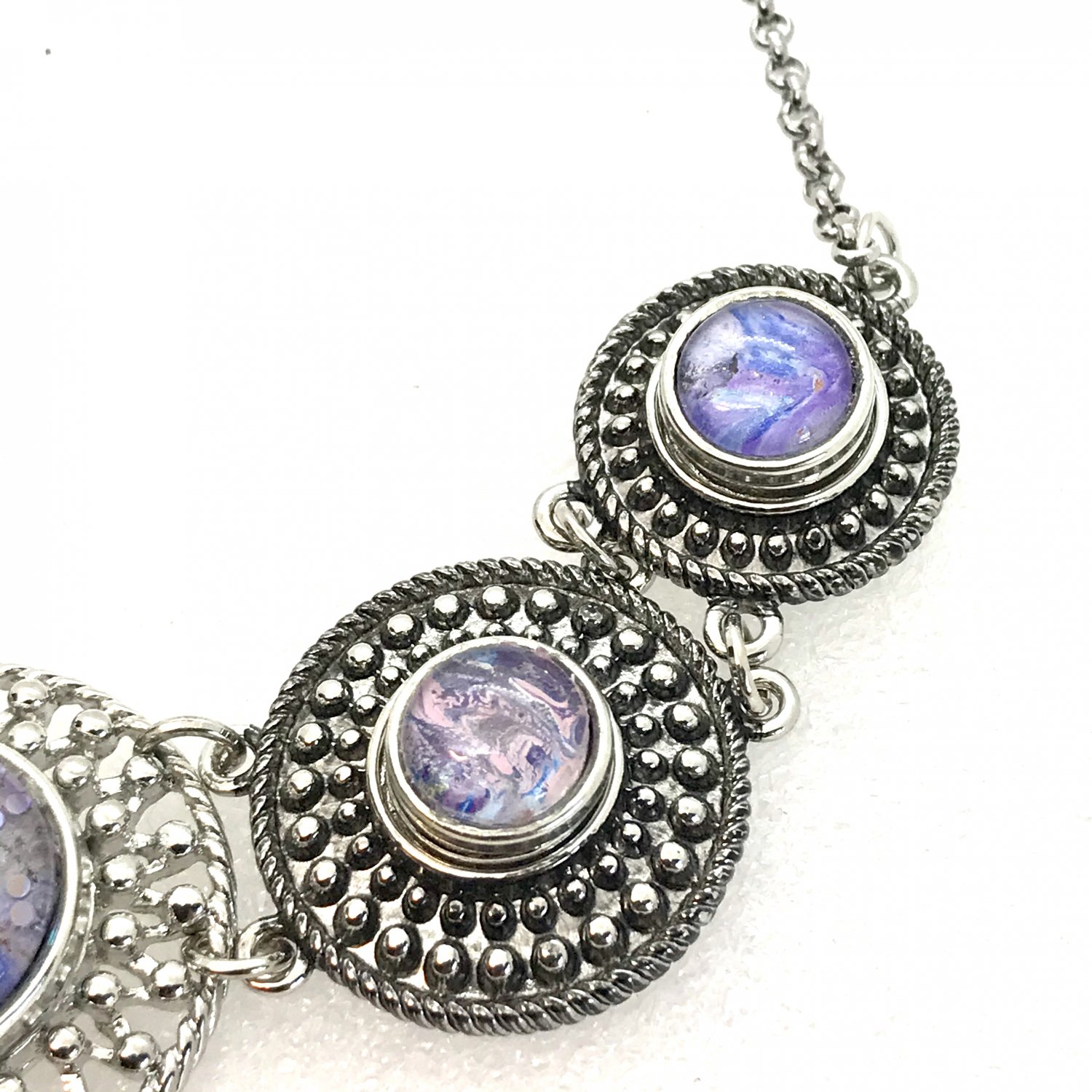 Necklace Ginger Snap Jewelry Handpainted 4x12mm and 1x18mm