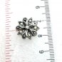 Rhinestone Mini snap button 12mm gingersnap Jewelry Floral Clear