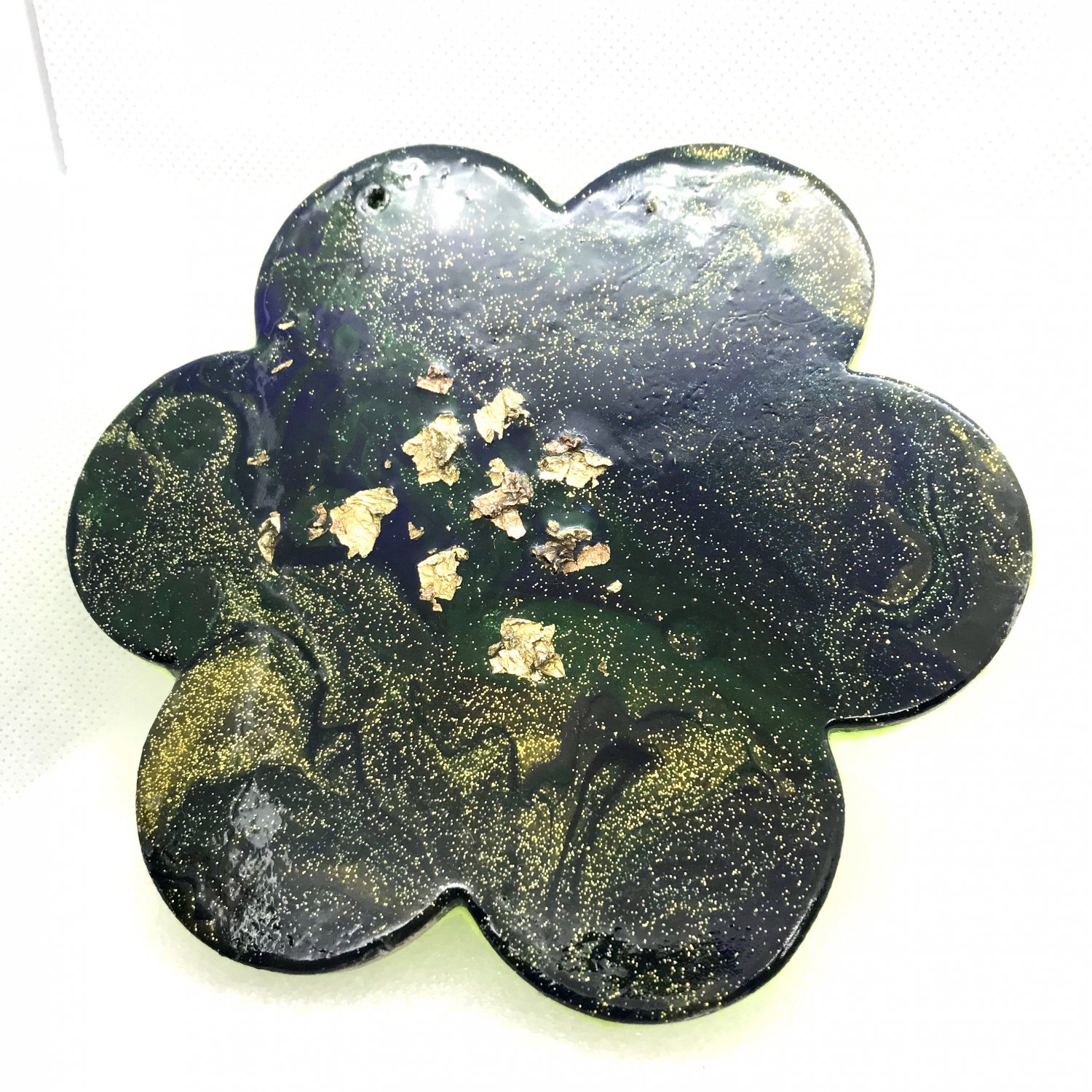 Flower shaped handpainted coaster/Christmas tree  ornament