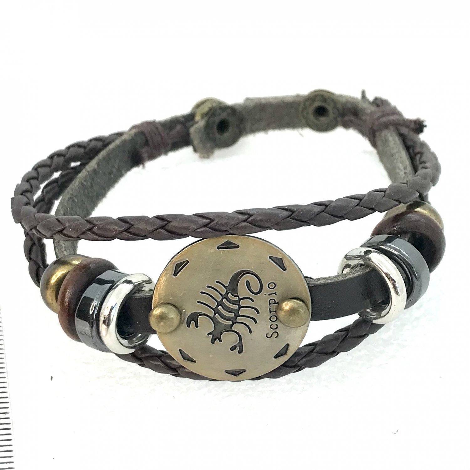 Scorpio Horoscope leather bracelet zodiac